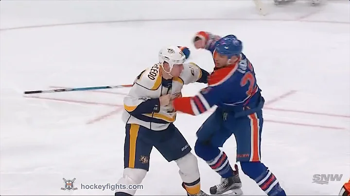 Cody McLeod vs Milan Lucic Jan 20, 2017