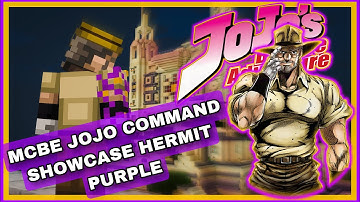 MCPE/MCBE JOJO Stand Command Showcase 《HERMIT PURPLE》old man also uses hamon