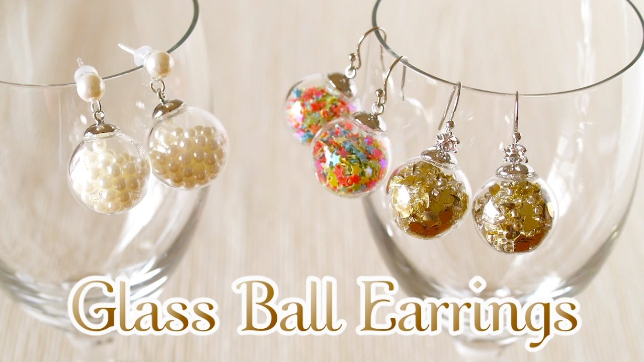 DIY How to Make Kawaii Glass Ball Earrings ガラスドームピアスの作り方 - OCHIKERON - CREATE EAT HAPPY | ochikeron