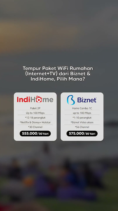 Paket WIFI Rumahan, Indihome vs Biznet! #shorts