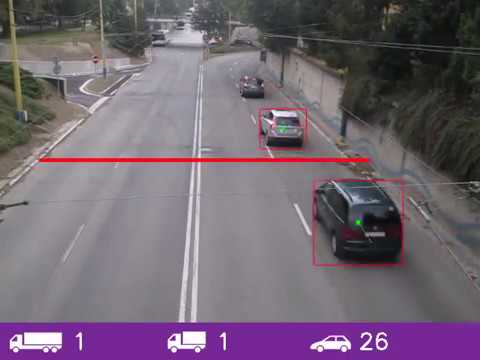 Traffic counting based on OpenCV