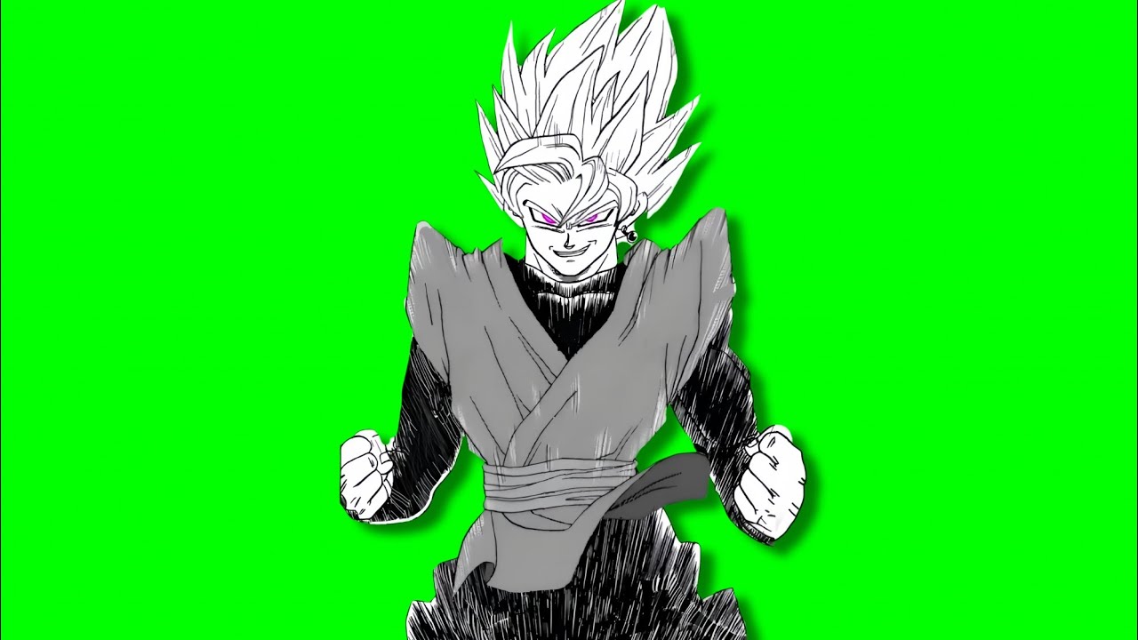 GOKU BLACK HANDS MOVEMENT AND EYES BLINKING GREEN SCREEN ANIMATION ( DBS )