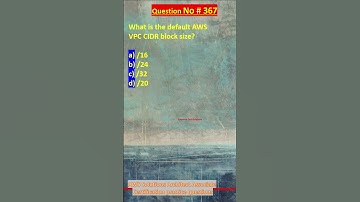 Question No. 367 | AWS Solutions Architect Associate Certification Practice Questions | #aws #shorts