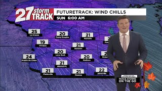 From abnormally warm, to seasonally cool