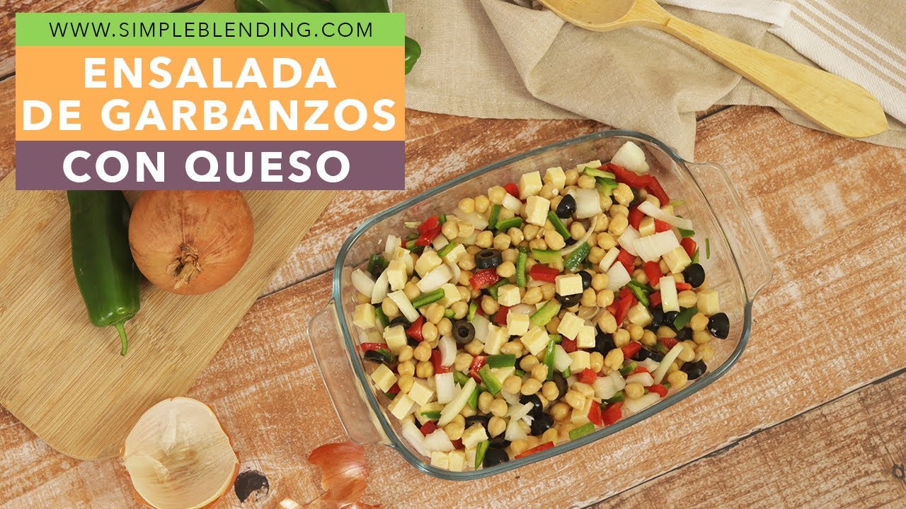 ENSALADA DE GARBANZOS CON QUESO | Garbanzos en ensalada | La mejor ensalada con garbanzos