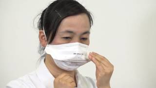 ６）マスクの使い方・はずし方　３Ｍ VFlex N95微粒子用マスク（医療用）1805/1805Ｓ