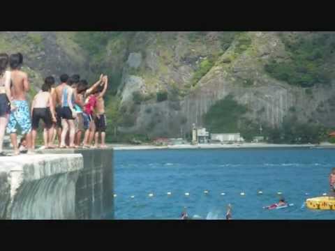 小笠原出港風景 青灯台お見送りダイブ２０１０－８