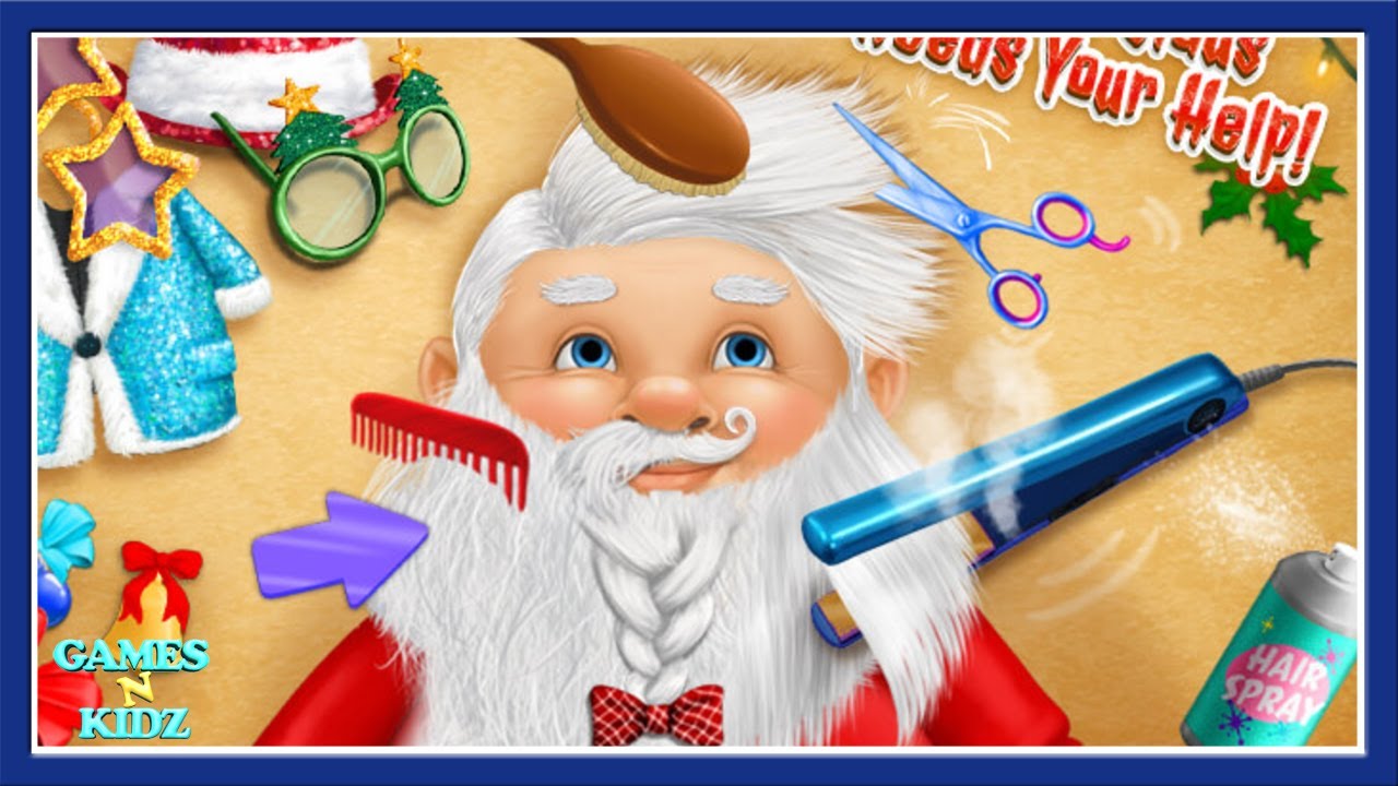 Fun Animals Care - Christmas Santa & Animals Hair Salon - Dress Up, Makeover Kids Game
