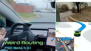 Tesla FSD Beta 11.3.1 drives through Waffle House parking lot