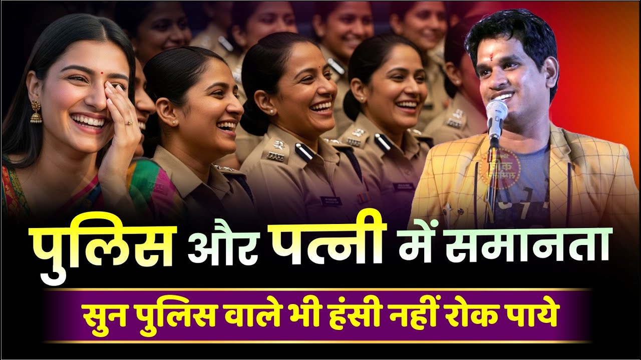 Kavi Sammelan : पुलिस और पत्नी में समानता सुन पुलिस वाले भी हंसी नहीं रोक पाये | Hiramani Vaishnav
