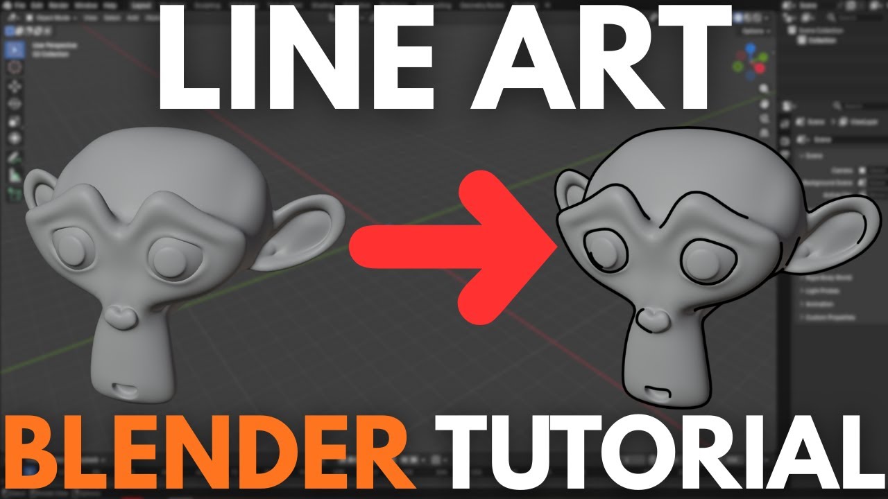 How to Create Line Art in Blender - YouTube