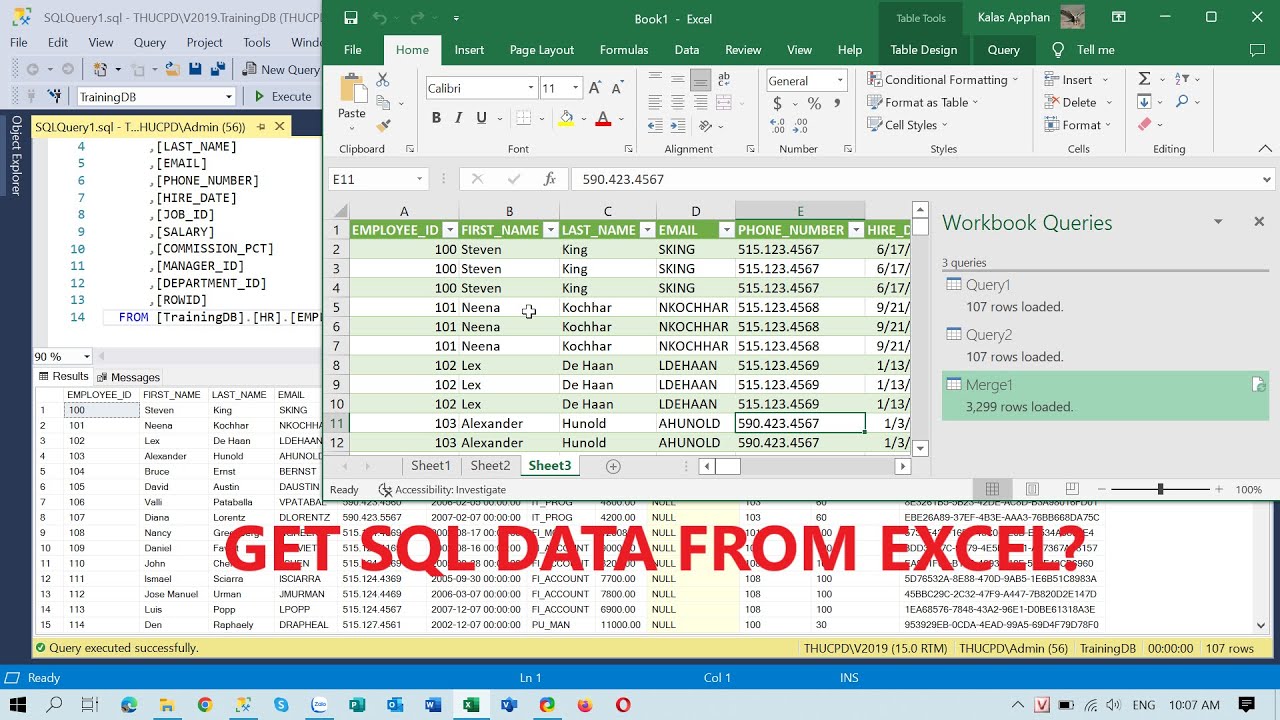 Excel nâng cao: Kết nối dữ liệu SQL Server từ Microsoft Excel - YouTube