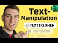 NEUE Funktionen zur Text-Manipulation in Excel [Text trennen, Text in Spalten und Zeilen aufteilen]