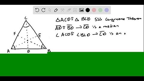 Prove that a median of an equilateral triangle is also an angle bisector, perpendicular bisector, a…