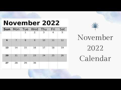 Free Printable November 2022 Calendar Holidays | Calendar Digital