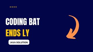 Coding Bat - endsLy Solution (Java)