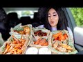 WINGSTOP MUKBANG! NEW Flavors (Hot Lemon, Bayou BBQ, Lemon Garlic) + Buffalo Ranch Fries, Cajun Corn