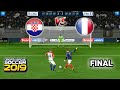 Croatia vs france  penalty shootout final  dream league soccer 2019 gameplay