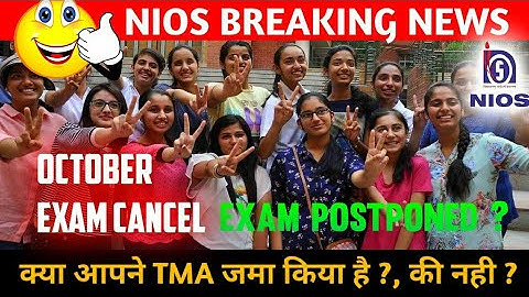 Nios October Exam Date Sheet 2021 |  PracticalTMA June Marksheet 2021