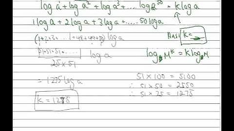 WACE Maths Methods Year 12 Sample Exam 2b. Sum of logarithmic equation