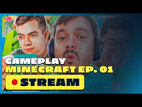 Gaules AO VIVO Jogando Minecraft com a Tribo! EP. 01