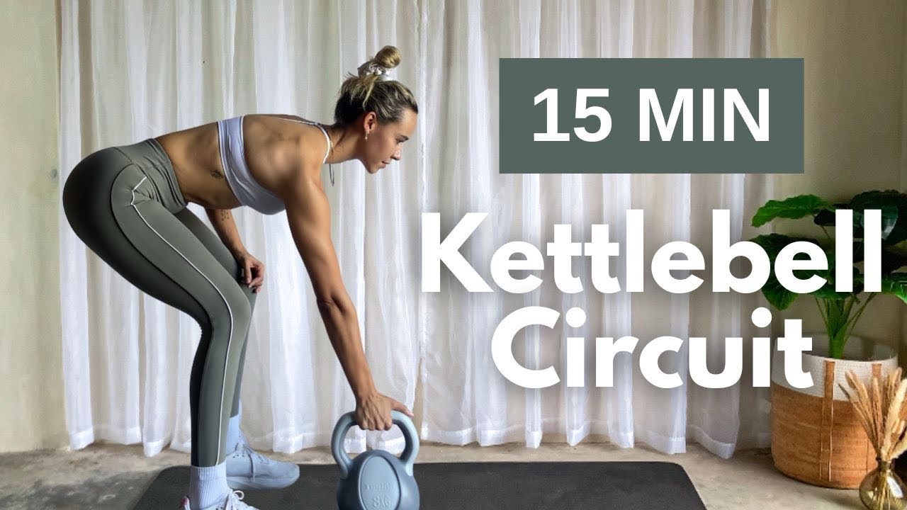 15 min kettlebell workout at home | Circuit training - YouTube