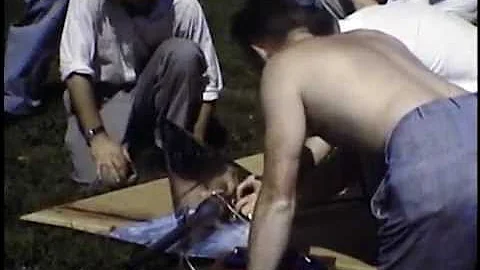 Delta Model: model launched from catapult, in flight, and on fire (undated)