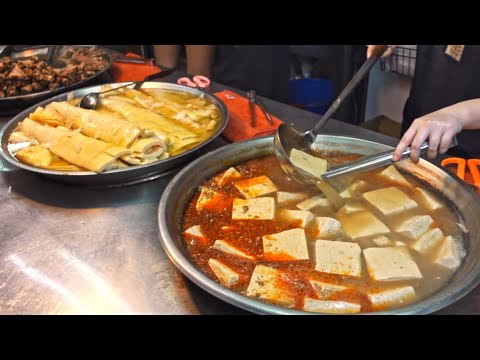 Taiwanese Street Food-Ribs Stewed in Herbs, Spicy Stinky Tofu, Bamboo Shoots/藥燉排骨,麻辣臭豆腐,滷桂竹筍-台灣夜