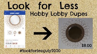 Hobby Lobby Rattan Flower Mirror Dupe / Look For Less Challenge / Elena Jenkins DIY