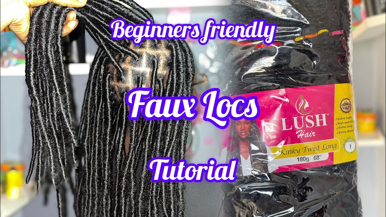 HOW TO: Faux locs tutorial for beginners using kinky braiding hair # ...