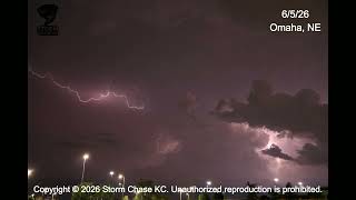 Supercell Lightning Bombardment Stills, Omaha, NE; 6/5/26