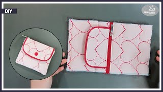Sewing gift idea!! How to make a cute mini wallet / coinpurse and cardwallet