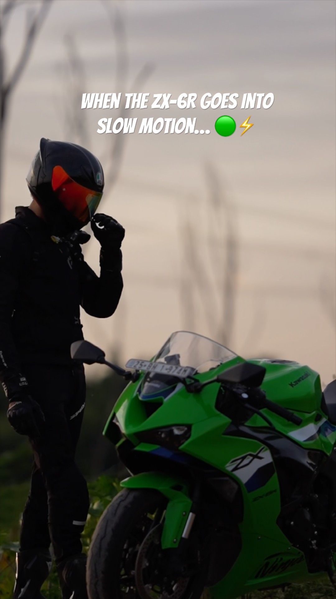 その他 get-slow Even the ZX-6R slows down… before it screams 🔥 #zx6r #bikereels