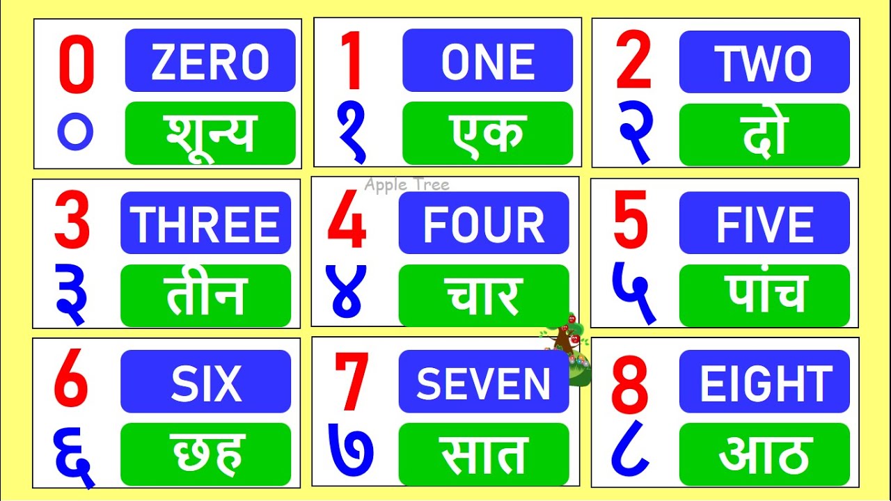 1 To 50 Counting In Hindi Or English Number Song Ginti Hindi Aur 