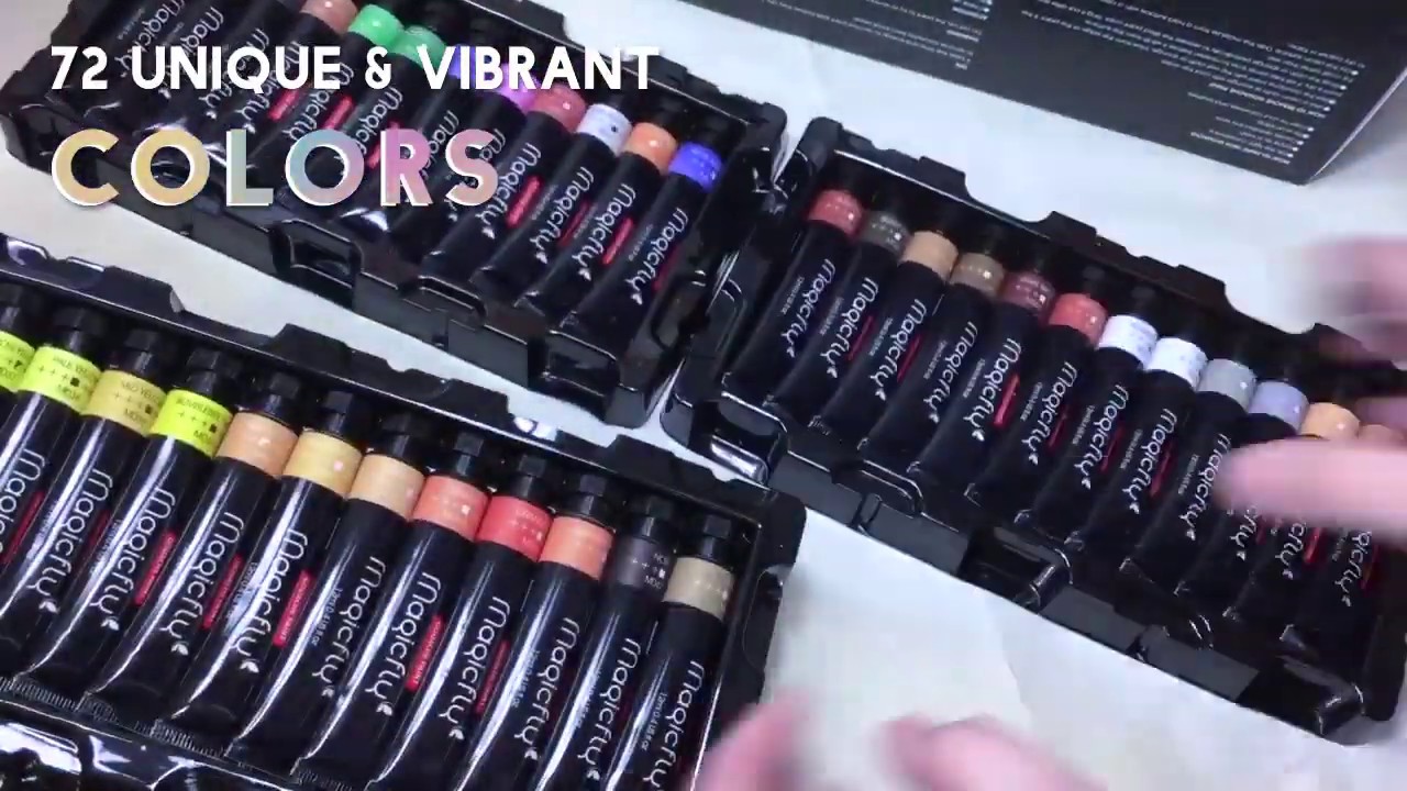 Magicfly Gouache Paint Tube, 72 Colors Paint Set, For Canvas painting