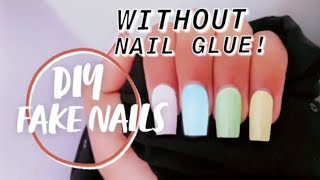 How To Make Fake Nails At Home Without Nail Glue | DIY fake nails from home supplies