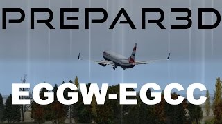 Prepar3d - EGGW to EGCC - Part 3 - FIRE!