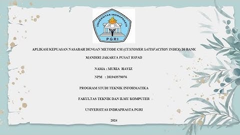 Demo Program Aplikasi Skripsi UNINDRA || Muria Haviz 201943579076