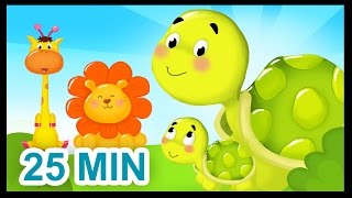La famille Tortue - 25 min - Comptines sur les animaux pour les bébés La famille Tortue - 25 min - Comptines sur les animaux pour les bébés