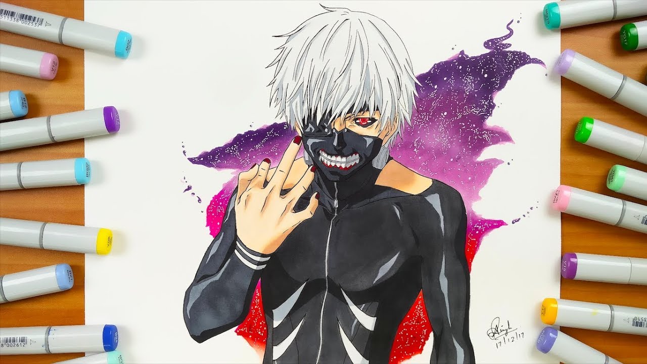 How To Draw Kaneki Ken Step By Step Tutorial Tokyo Ghoul Youtube