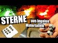 Farbige sterne aus legalen chemikalien herstellen  rot grn gelb und orange experiment