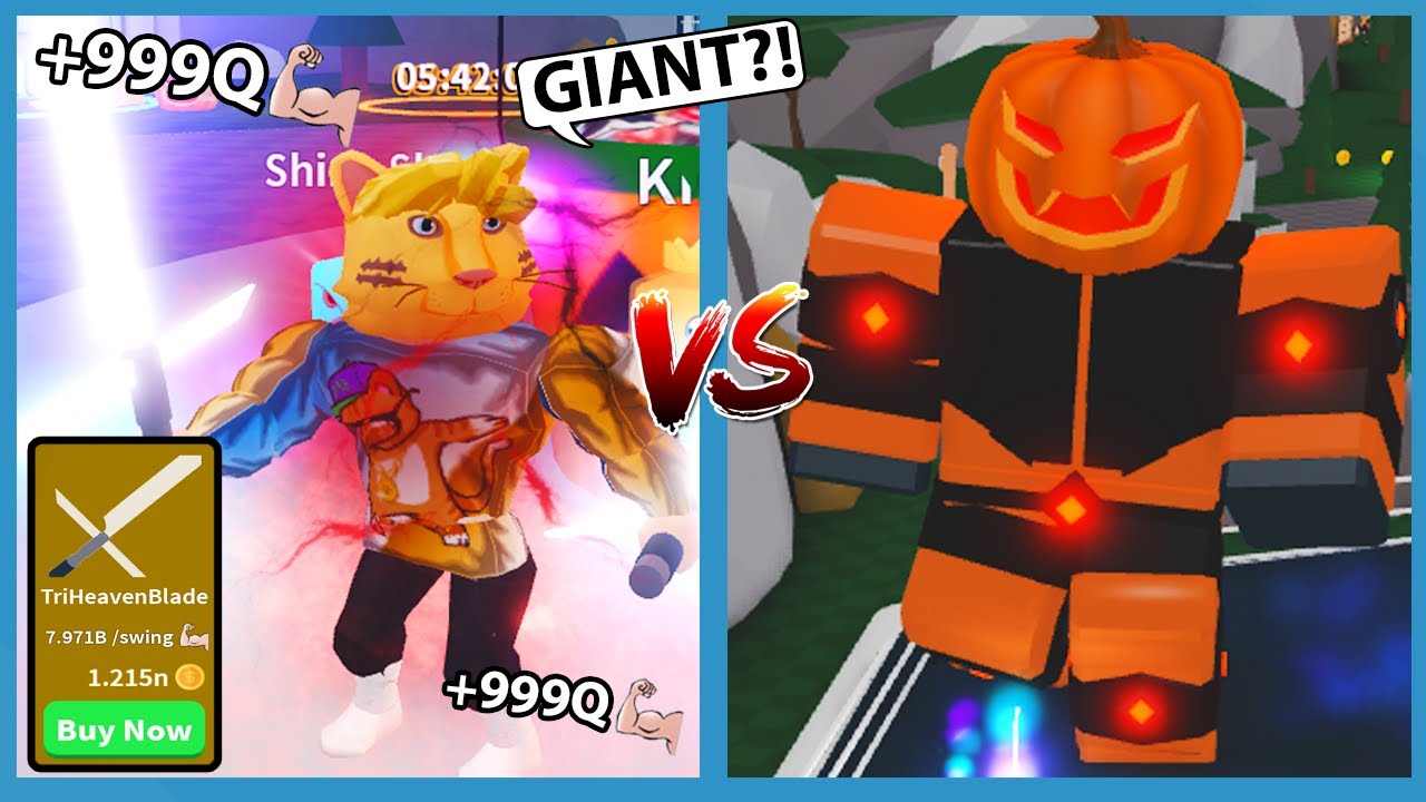 buying-the-new-max-power-light-saber-and-defeat-giant-pumpkin-boss-in-roblox-saber-simulator