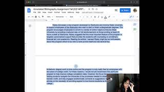 Annotated Bibliography Assignment Explanation
