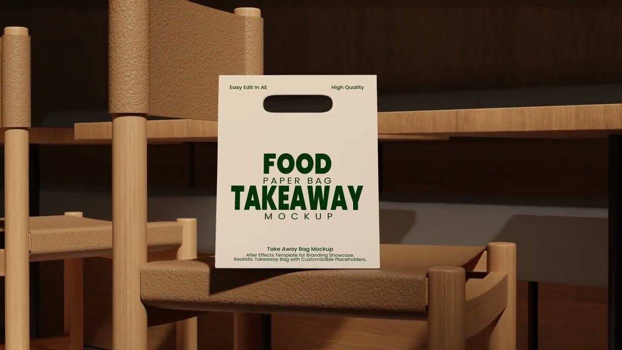 Take Away Paper Bag Mockup - Product Promo | After Effect Template