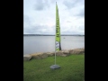 Displays2go|  Banner Flag Stand with Fillable Base - Wind Test