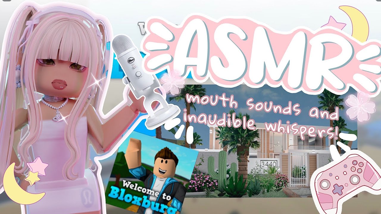ROBLOX ASMR🌸 BLOXBURG speed build! Tingly inaudible whispers and mouth sounds!✨