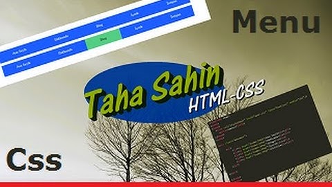 HTML & CSS ile Basit Yatay Menü Yapımı | HTML & CSS Dersleri | Taha Şahin