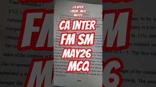CA INTER FMSM MCQ ANSWER may26 DU SOL SOCIAL MEDIA marketing #cainter#caexam#neet#ytshorts#trending