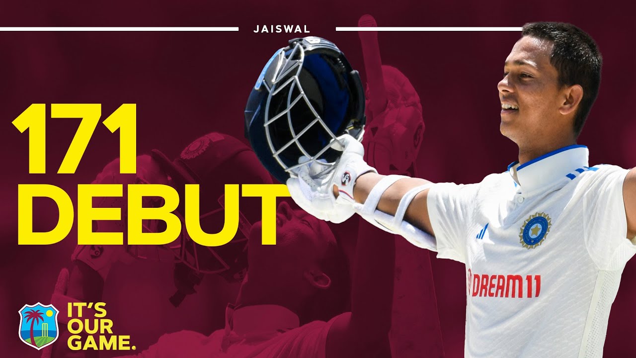 Tremendous Debut  Yashasvi Jaiswal Scores Century in First Test Innings  West Indies v India