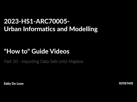Part 10 - Importing Data Sets onto Mapbox